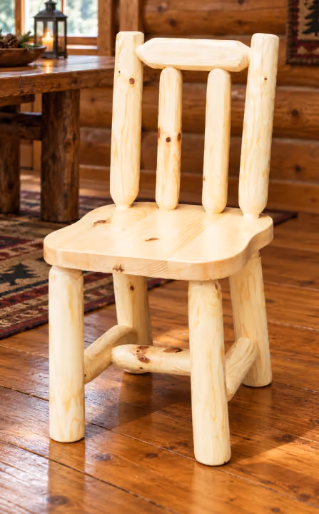 Timber Hollow Plain Pine Spindle Dining Side Chair