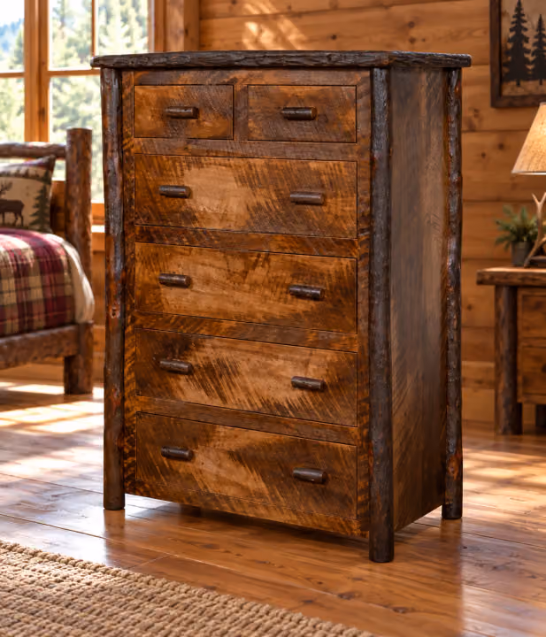 Stonewater Rough-sawn Maple & Hickory Six-Drawer Chest