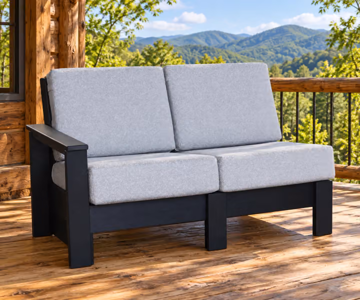 Willow Bay Poly Boardwalk Loveseat with Righthand Arm