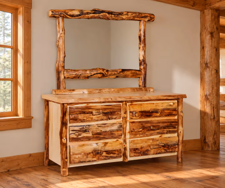 Miscellaneous Items 6 Drawer Dresser in a rustic cabin