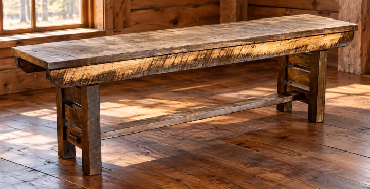 Red Cliff Rough-sawn Maple Dining Bench