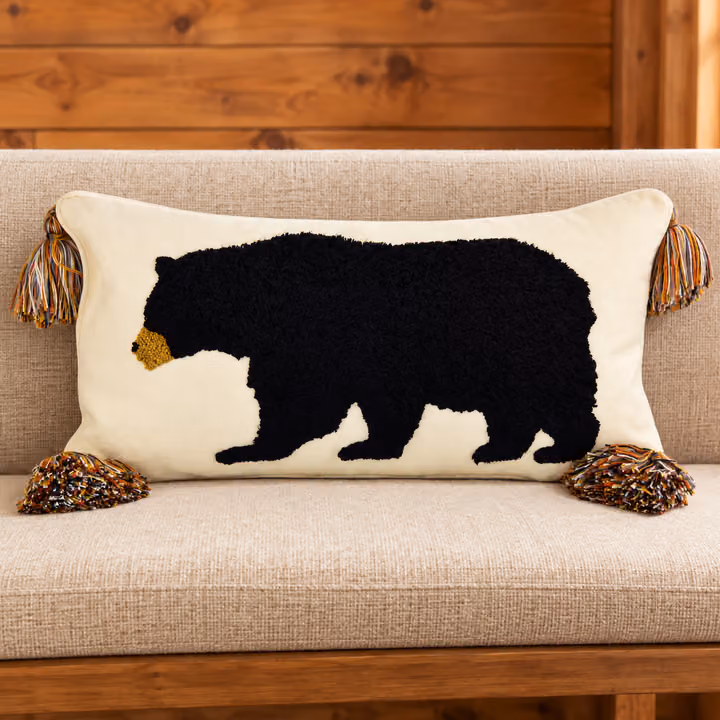 Cedar Lodge Pillow Bear