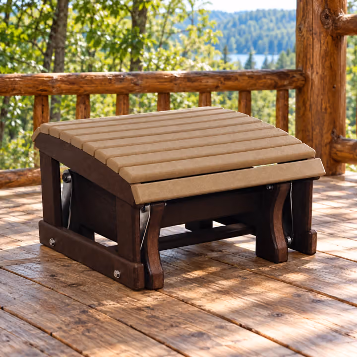 Gliding Ottoman — Outdoor Poly in an outdoor setting