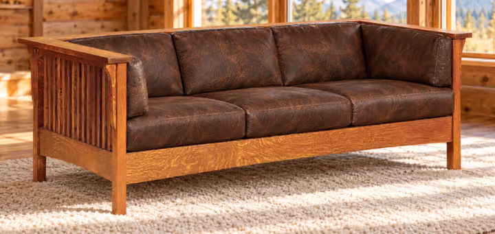 Cedar Crossing Slat Sofa