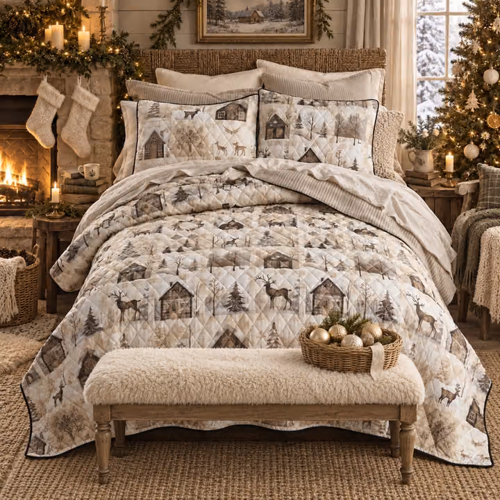 Antique Winter Quilt Set