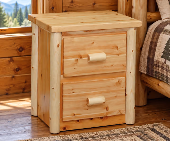 Hearthside Silver Shore 2 Drawer Nightstand