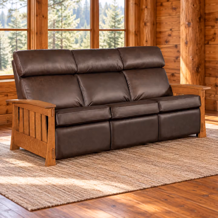 Fern Terrace Inset-Panel Wall-Hugger Sofa Recliner
