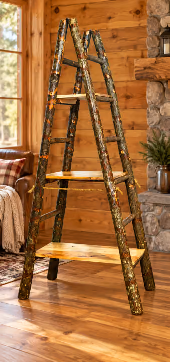 Copper Vale Hickory Display Ladder