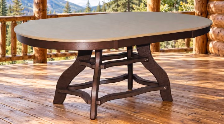 Oval Patio Table — Outdoor Poly in an outdoor setting