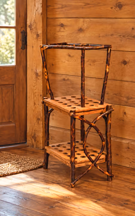 Trail Companion Hickory Walking-Stick Stand