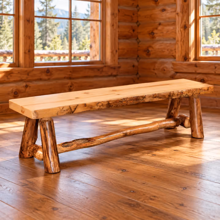 Timber Hollow Aspen Six-Foot Live-Edge Bench