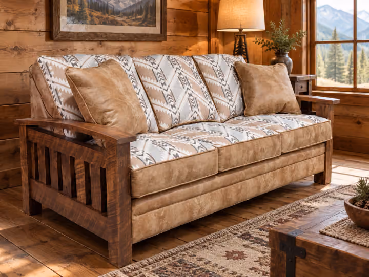 Summit Haven Rough-sawn Maple Sofa & Loveseat