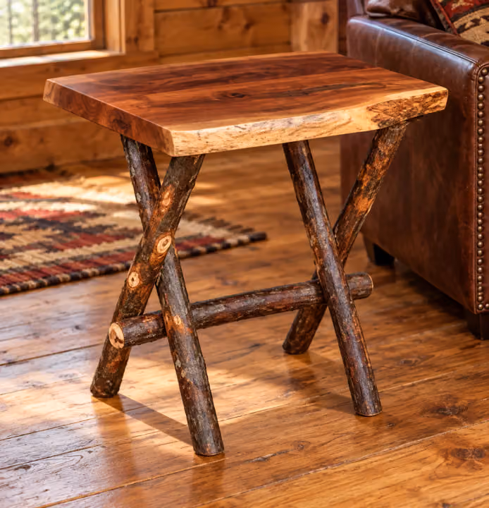 Creekstone Black Walnut Live-Edge End Table