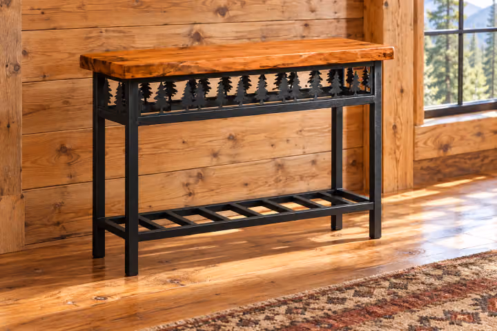 Iron Grove Maple Live-Edge Sofa Table