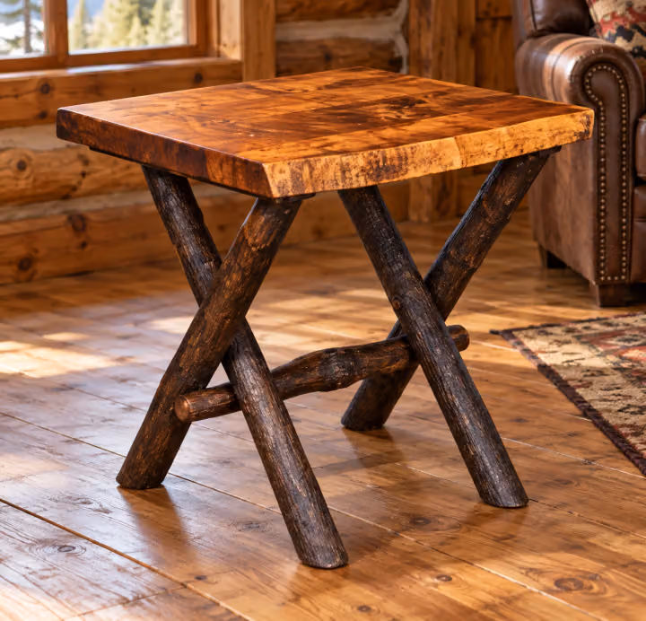 Creekstone Maple Square Live-Edge End Table
