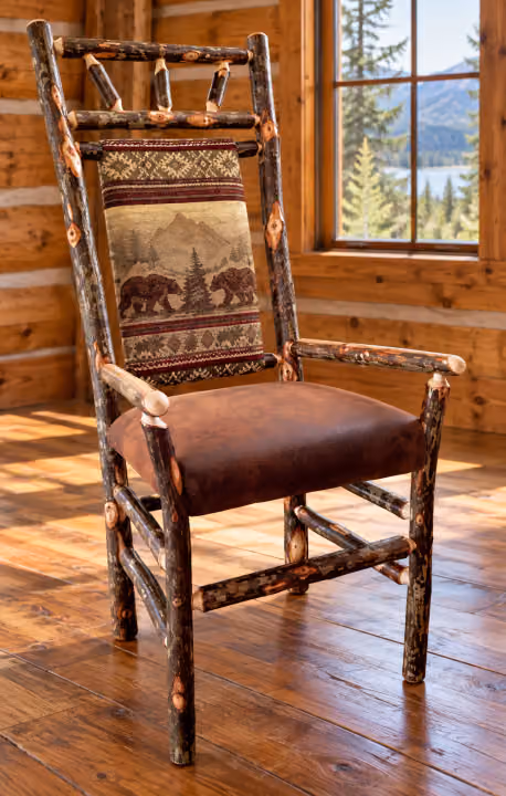 Hemlock Ridge Hickory Tall Upholstered Dining Chair