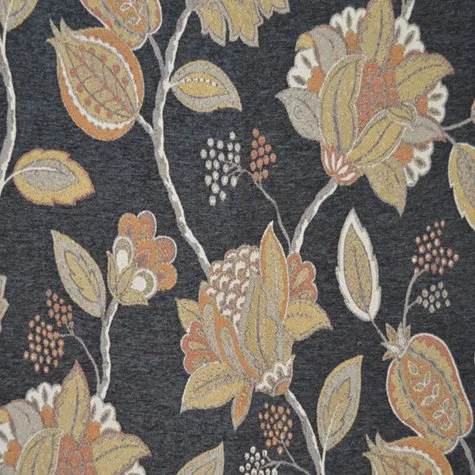 Awakino Charcoal actual fabric sample