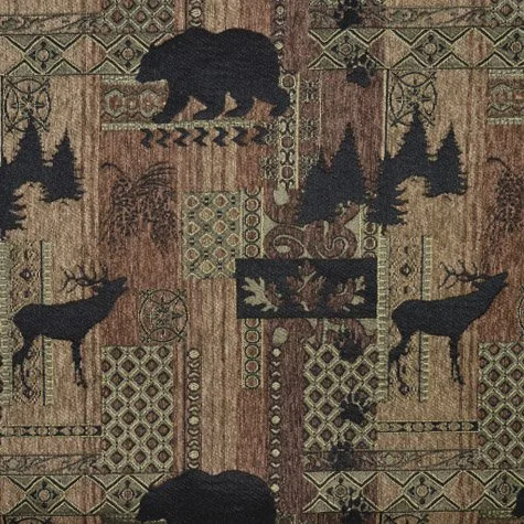 Brentwood Char Brown actual fabric sample