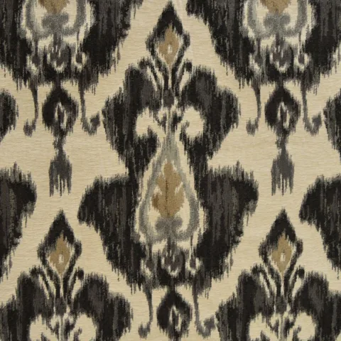 Caviana Charcoal actual fabric sample