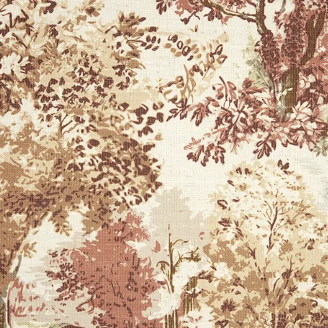 Forest Toile Autumn actual fabric sample