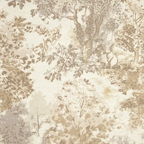 Forest Toile Chantily actual fabric sample
