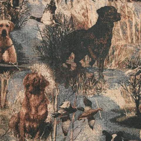 La Chasse Spice actual fabric sample