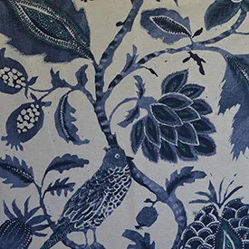Nightingale Indigo actual fabric sample