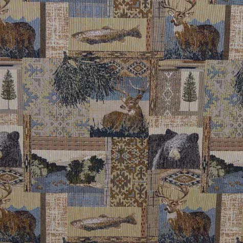 Roosevelt Indigo actual fabric sample