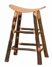 Hemlock Ridge Hickory Saddle Bar Stool