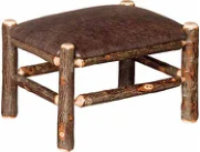 Hemlock Ridge Hickory Wide Upholstered Ottoman
