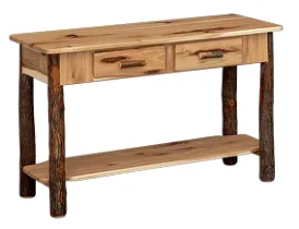 Hemlock Ridge Hickory Sofa Table with Drawers
