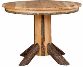 Hemlock Ridge Hickory Round Pedestal Dining Table