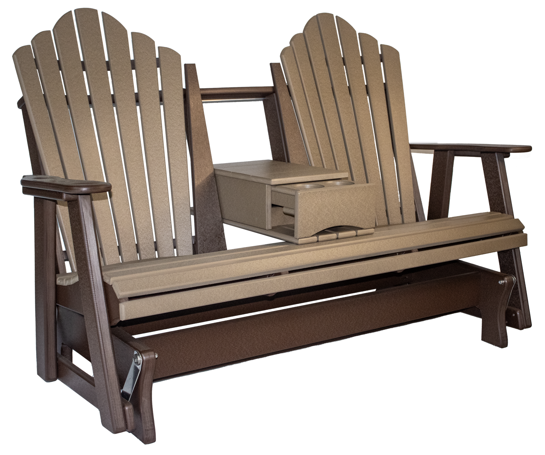 Harbor Curve Double Glider with Console 5-Foot — Outdoor Poly original product photo