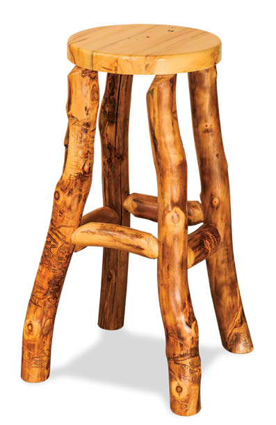 Timber Hollow Aspen Round-Seat Bar Stool