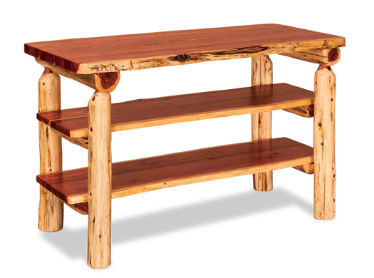 Timber Hollow Red Cedar Two-Shelf Sofa Table