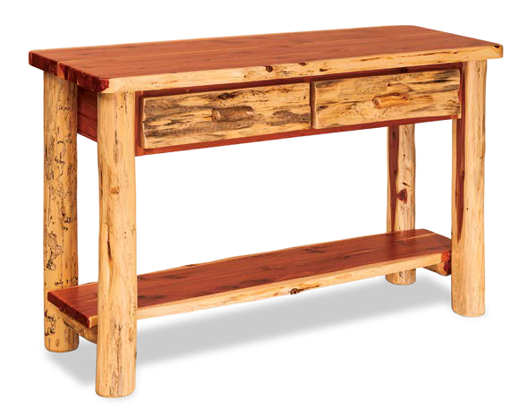 Timber Hollow Red Cedar Two-Drawer Sofa Table