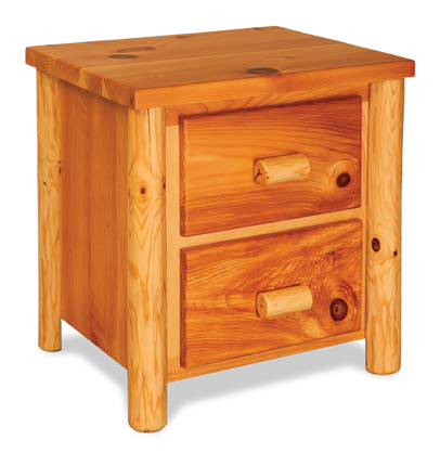 Timber Hollow Plain Pine Two-Drawer Nightstand