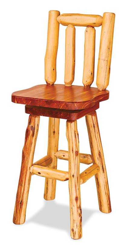 Timber Hollow Red Cedar Swivel Bar Stool