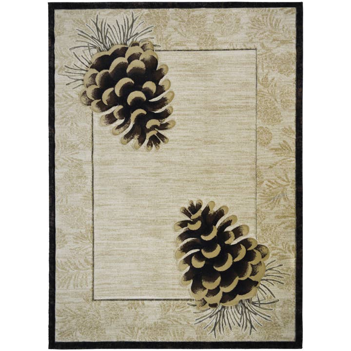 Pinecone Hollow Cream Cabin Rug