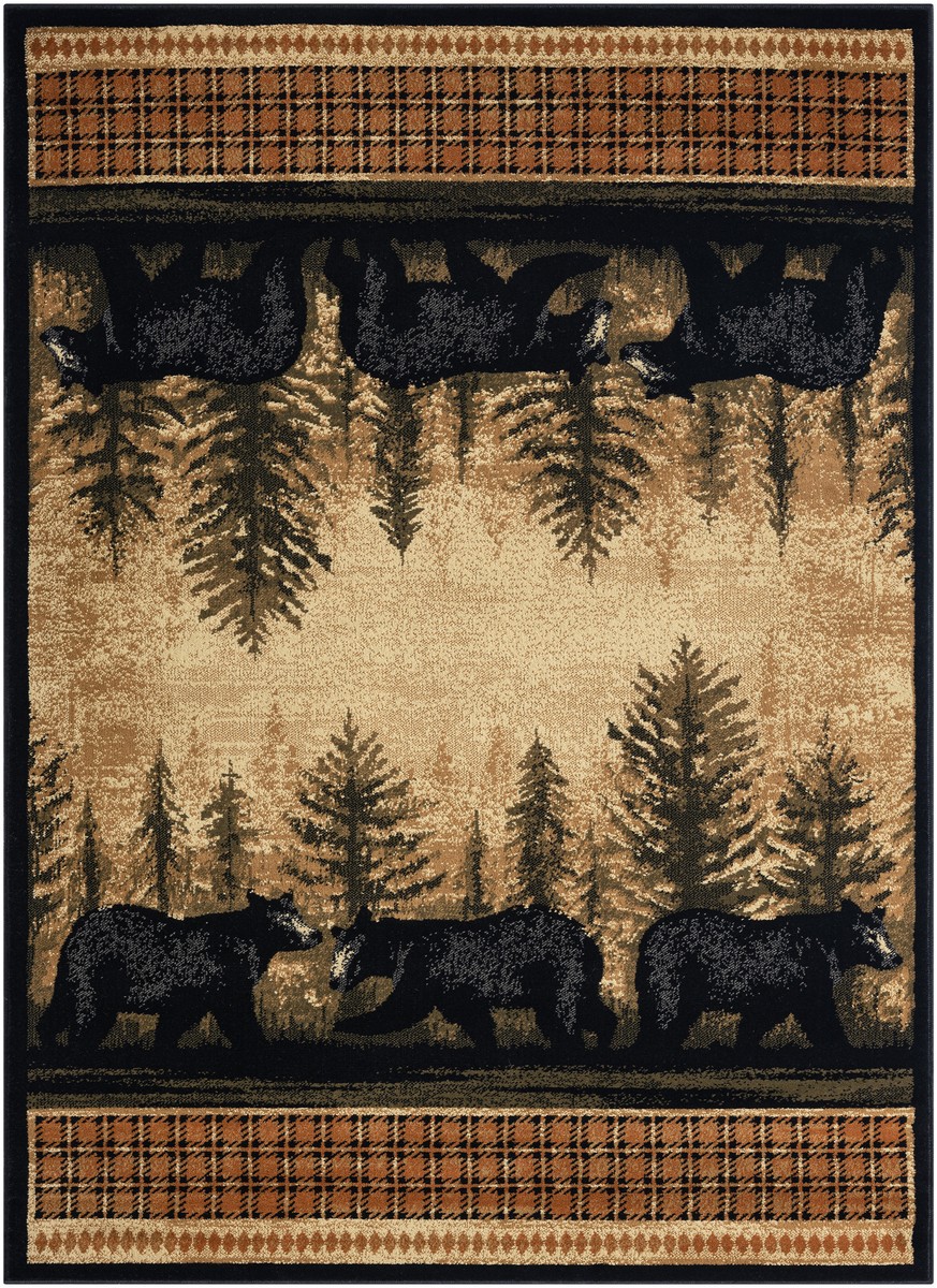 Timber Hollow Bear Trail Rug — rectangular pattern