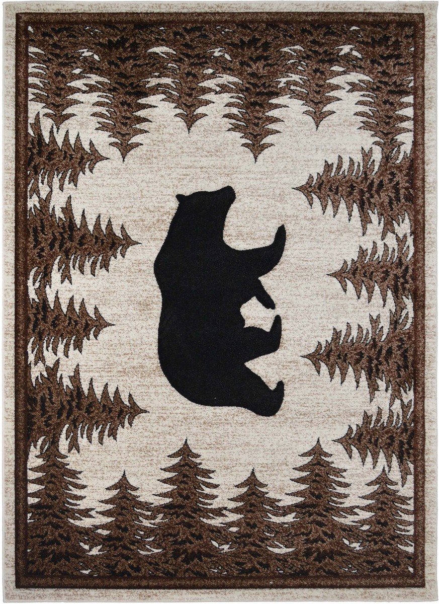 Stillwater Evergreen Bear Rug — rectangular pattern