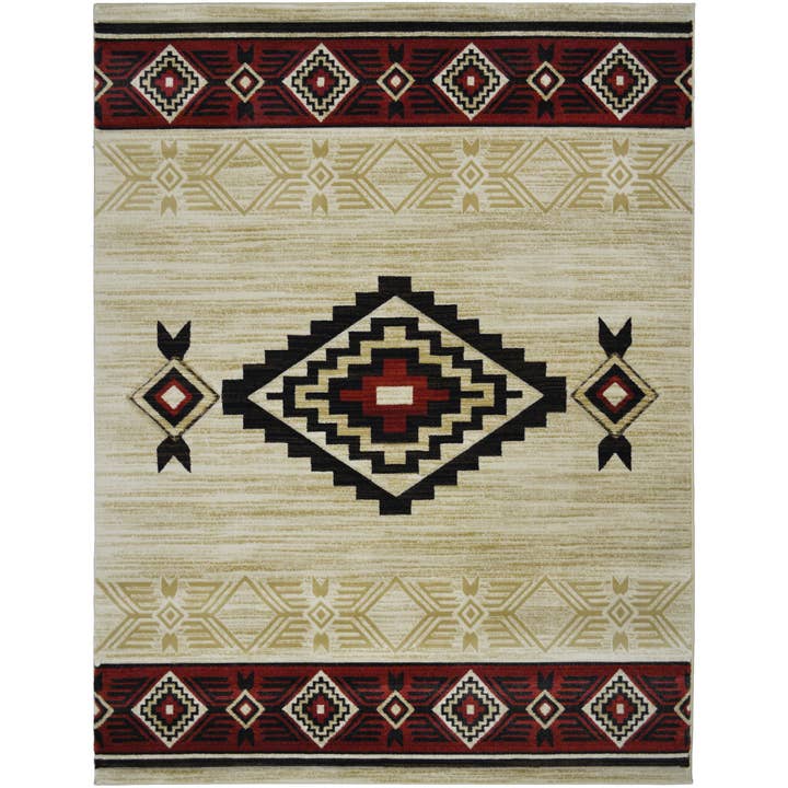 Desert Crossing Beige Lodge Rug