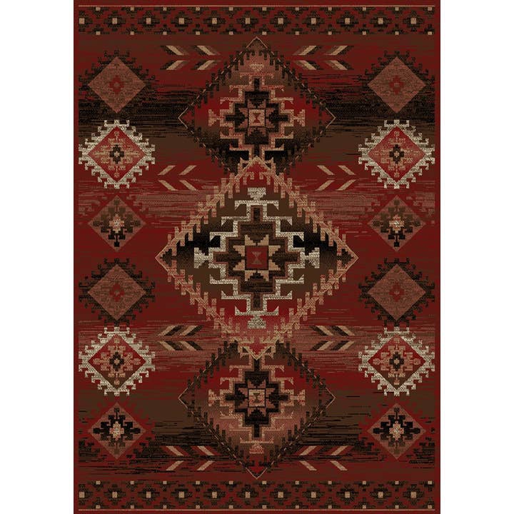 Canyon Wing Red Entry Rug