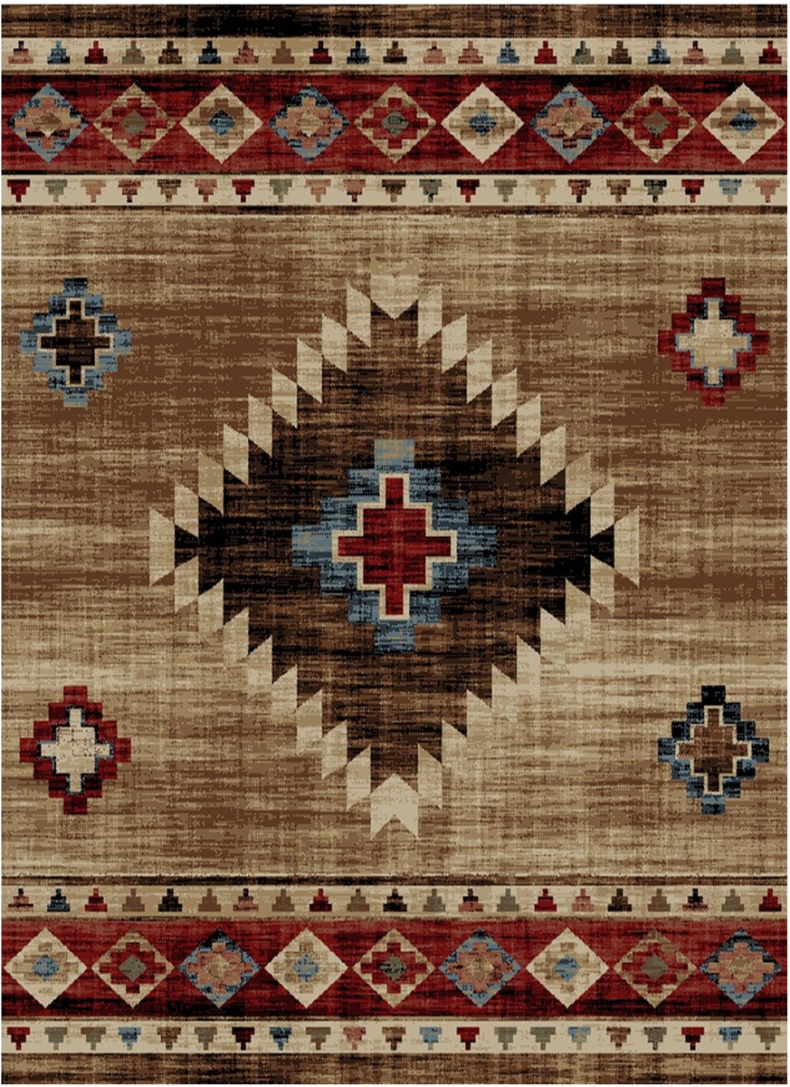 Redstone Canyon Southwest Diamond Rug — rectangular pattern