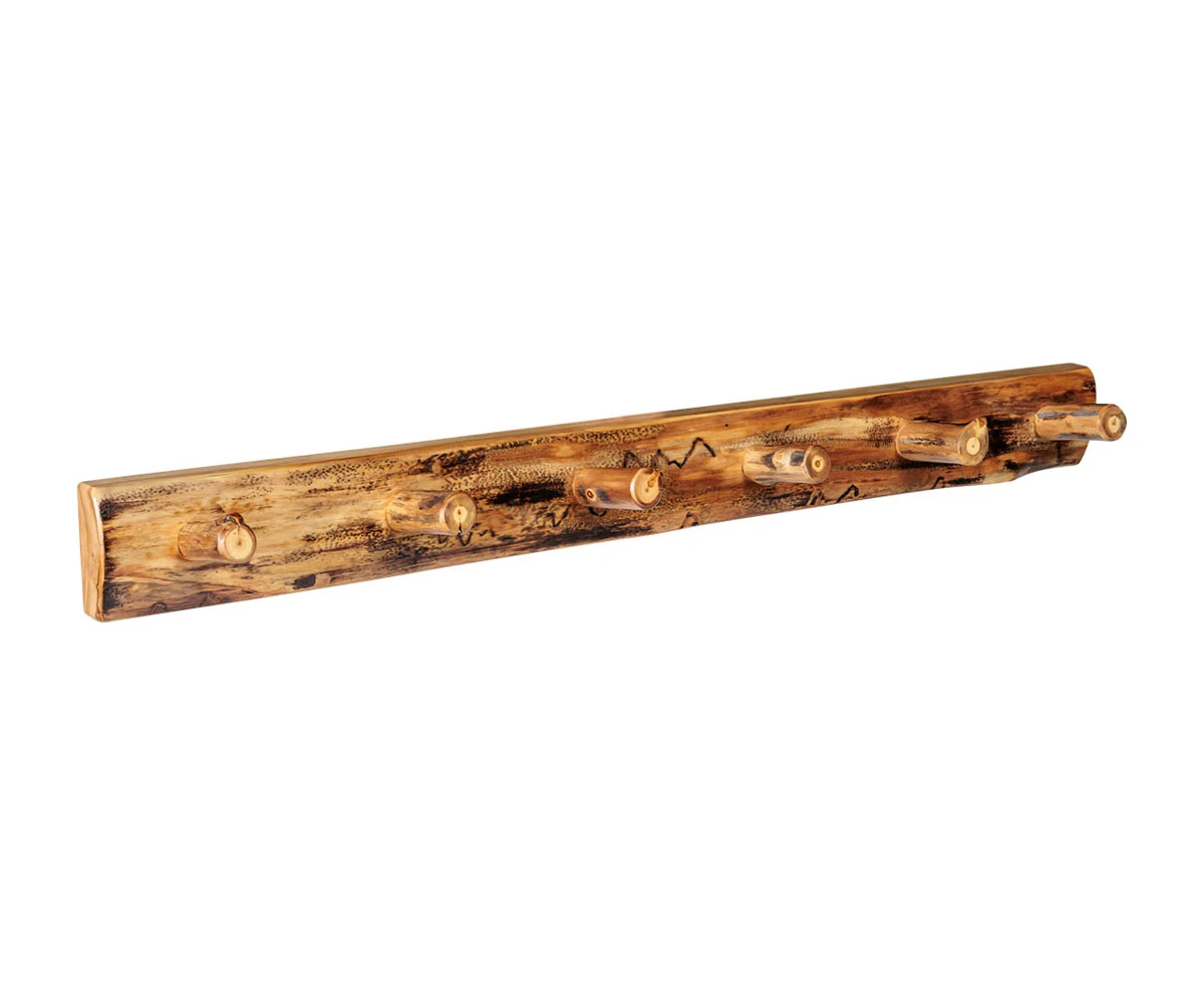 Hearthside Six-Peg Log Coat Rack