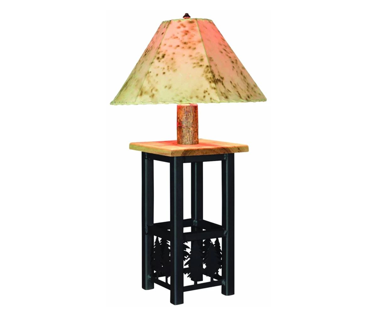 Iron Grove Lambskin-Shade Table Lamp