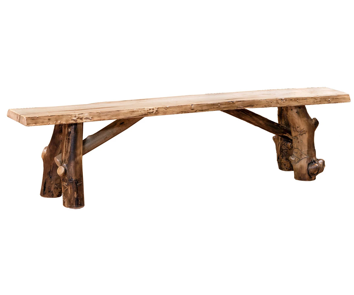 Riverbend Aspen & Wormy Maple Bench