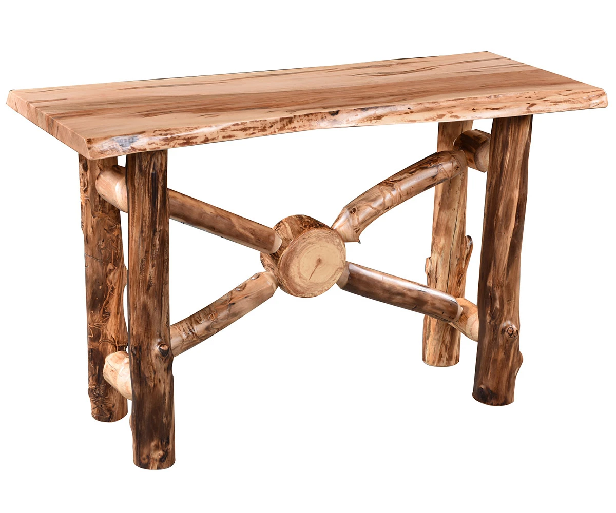 Cross Timber Aspen & Wormy Maple Sofa Table