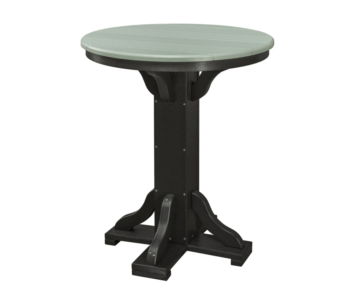 Harbor Porch Compact Round Poly Counter Table