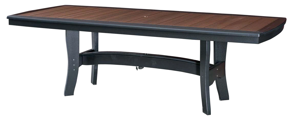 Harbor Porch Long Bordered Poly Dining Table
